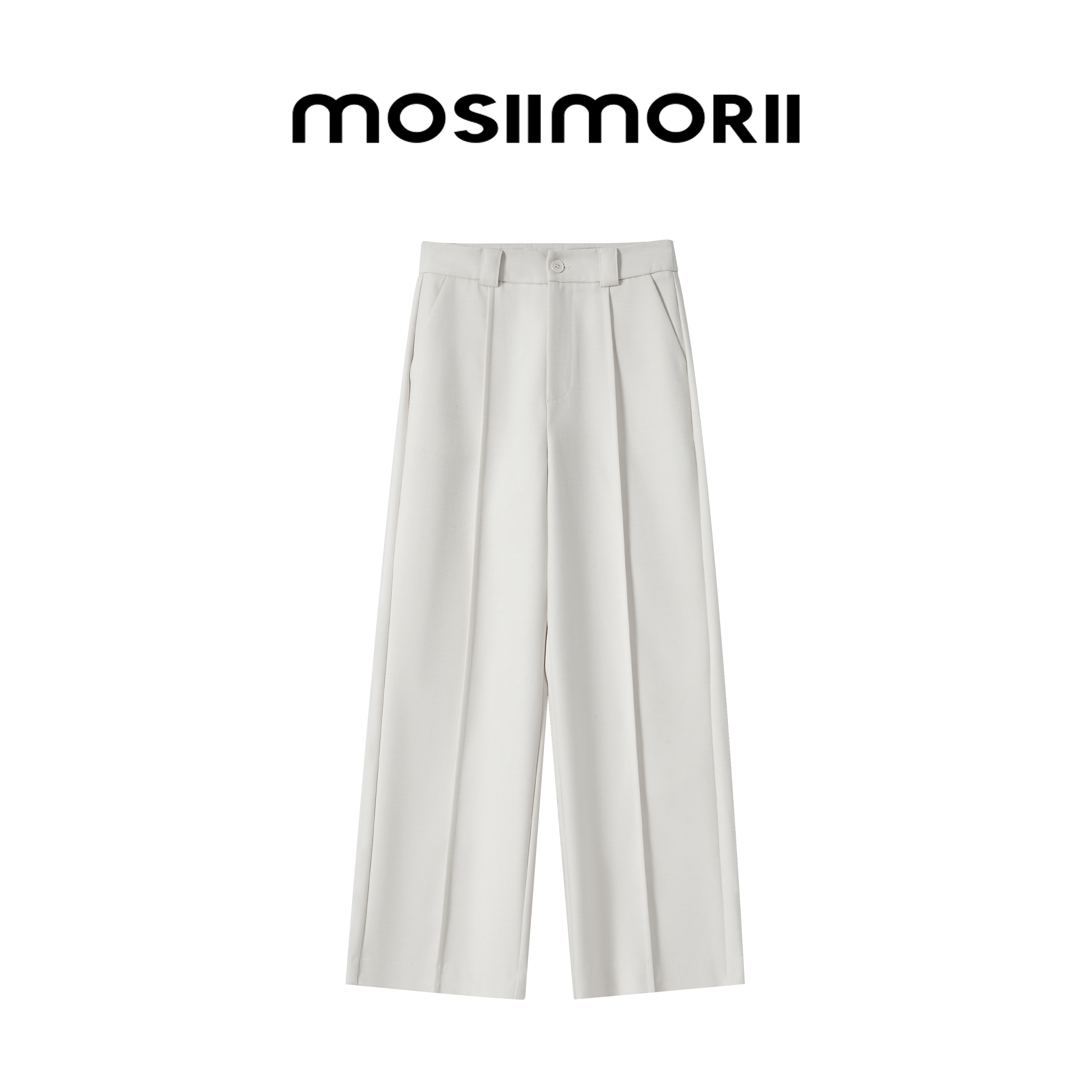 MOSIIMORII【立褶直筒裤-1】含羊毛垂感直筒高腰阔腿裤女休闲西装裤