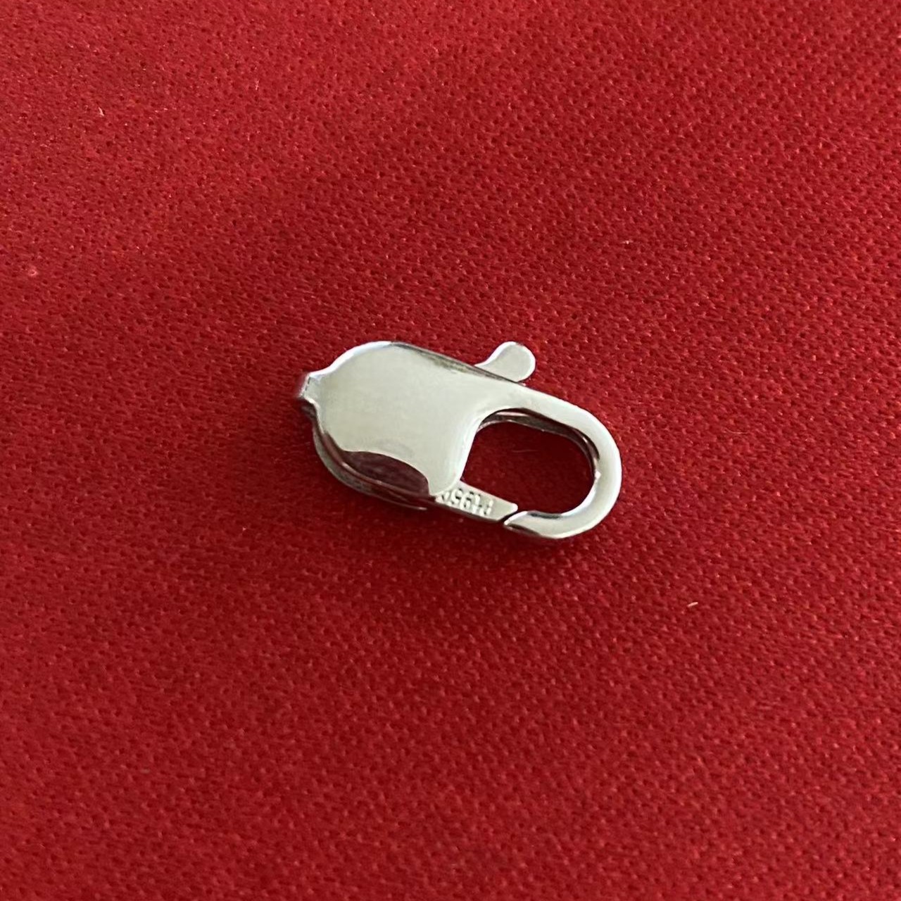 PT950铂金弹簧扣头鲍鱼扣鱼钩扣头pt950白金扣头配件不予退换