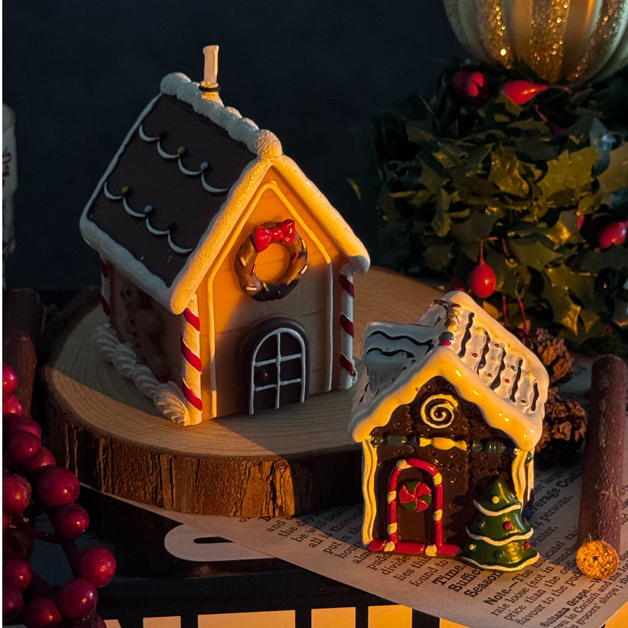 节日派对用品生日蜡烛圣诞节创意礼物平安夜气氛蜡烛饼干圣诞屋