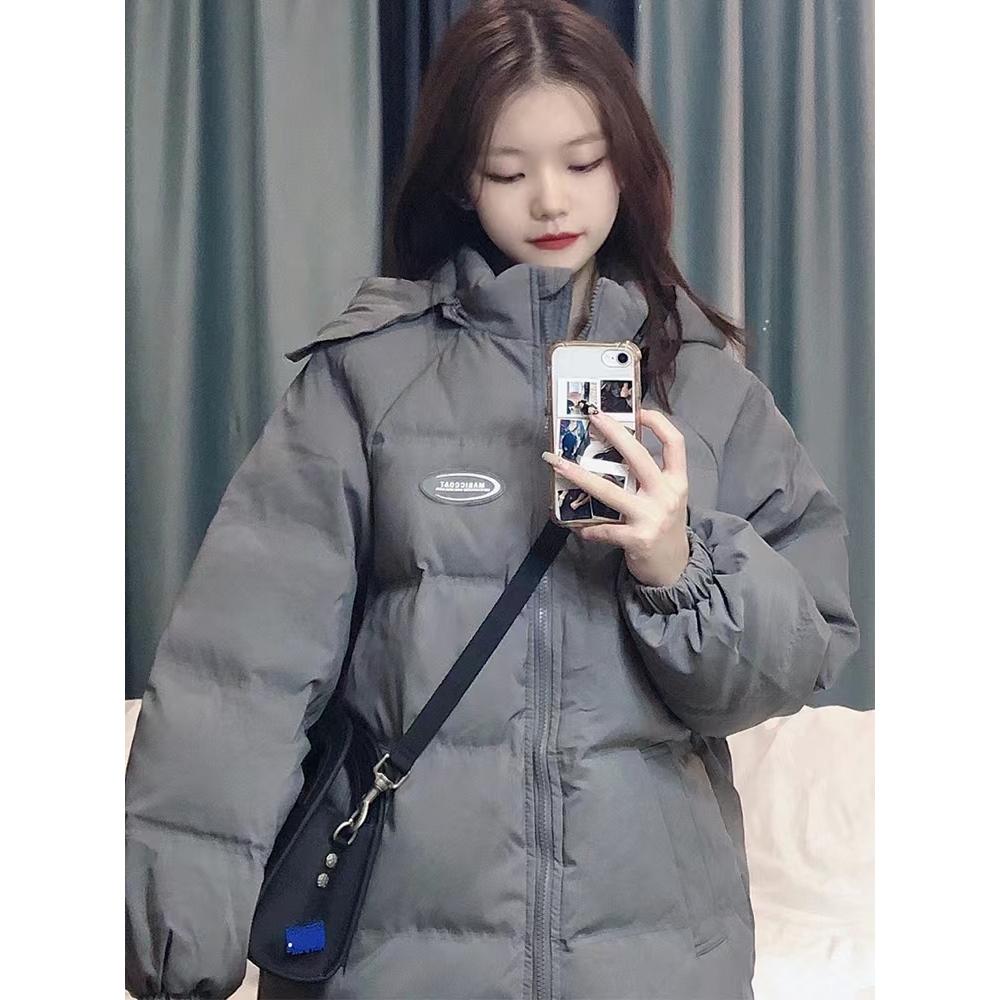韩版棉服女短款新款冬季小个子百搭加厚面包服学生宽松显瘦外套潮