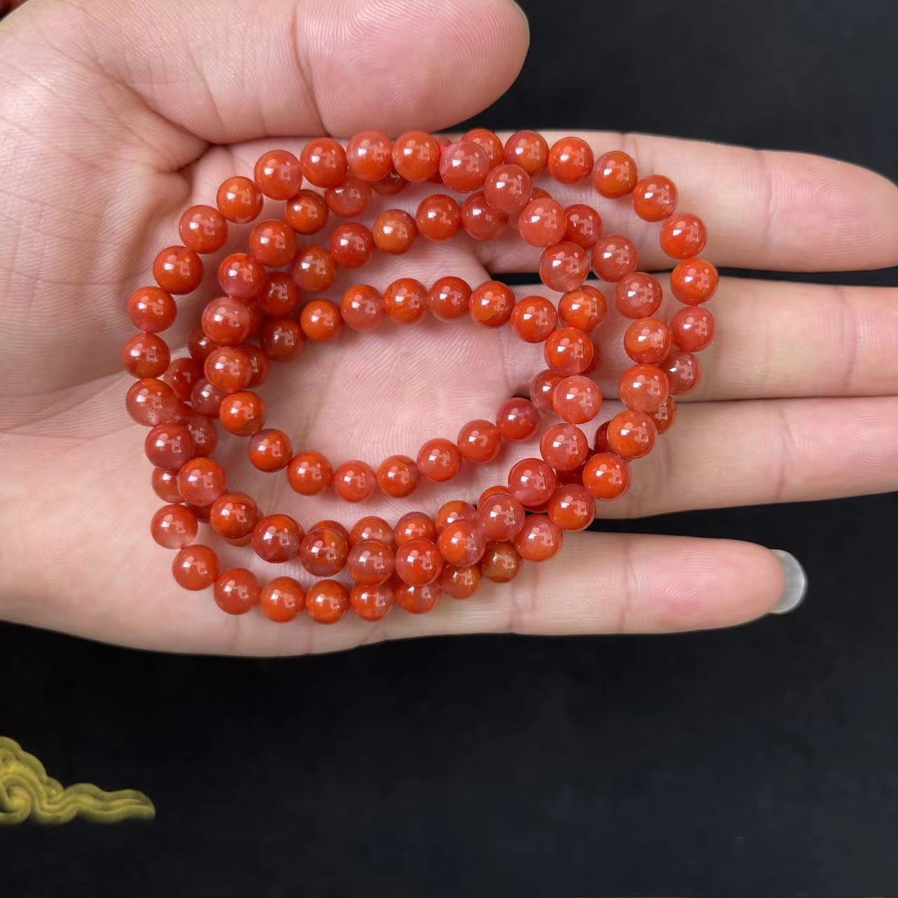 菲菲珠宝好*南红项链约6mm