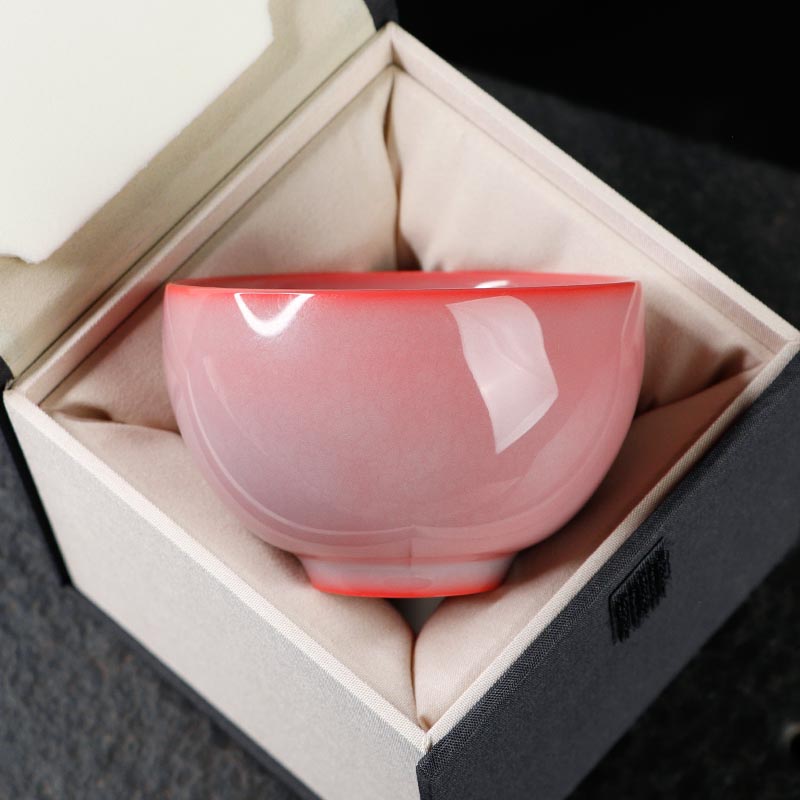 凝香阁 红炉点雪猪油冻将军杯陶瓷功夫茶具茶杯个性品茗杯 普洱杯