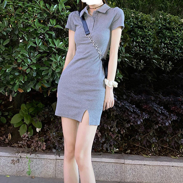 休闲polo连衣裙新款女夏季小个子女装辣妹气质性感后妈包臀短裙子