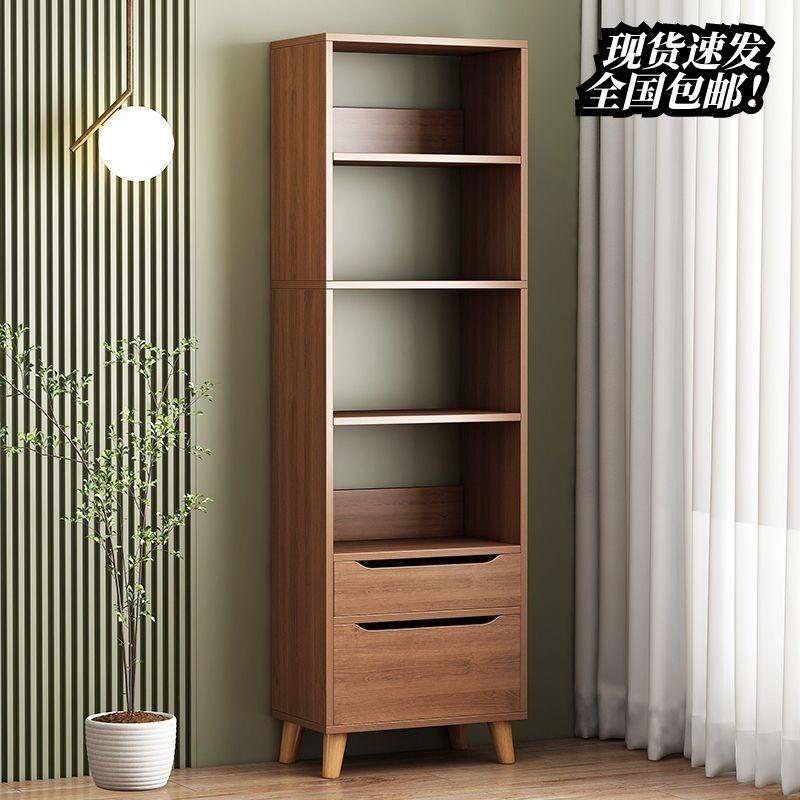 简易书架落地置物架家用收纳架窄缝小型储物柜子多层客厅靠墙书柜