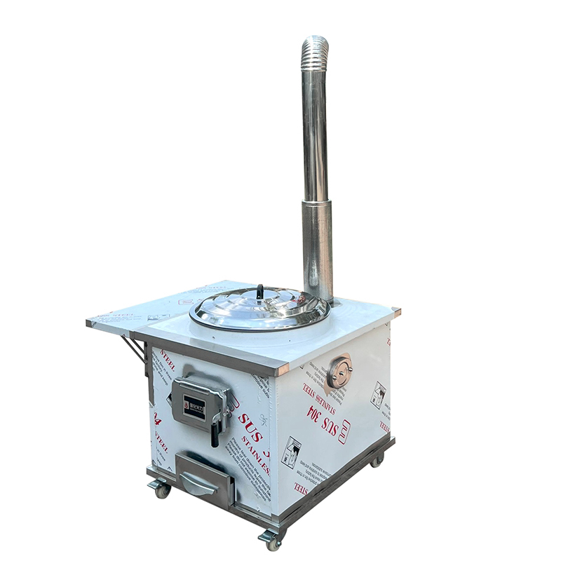 不锈钢移动柴火灶台 家用 户外室内加粗耐火干净卫生移动方便 