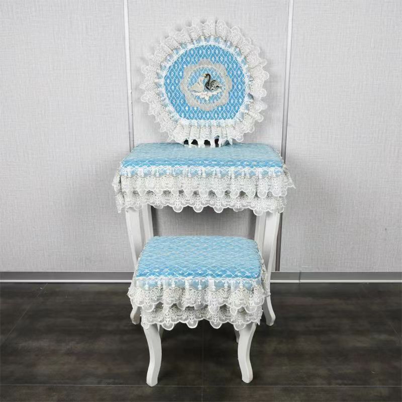 盖巾梳妆台桌布床头柜卧室布艺欧式餐桌家用防滑盖布化妆台长方形