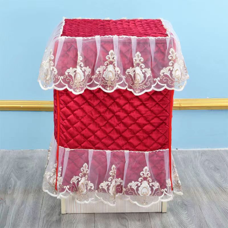 保险柜防尘罩保护套布艺盖布盖巾加厚可定制款式红色蕾丝家用