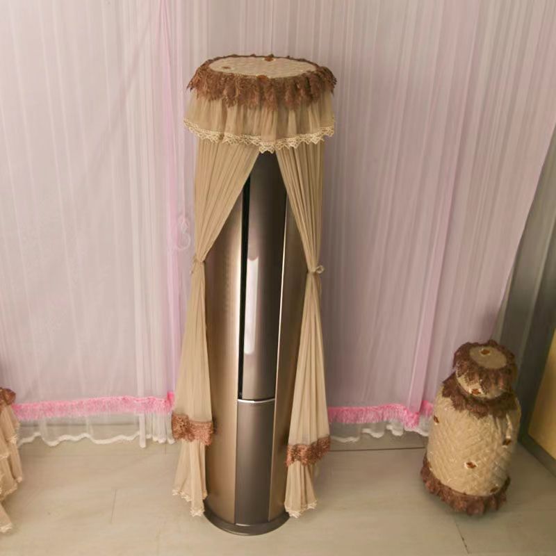 空调罩防尘罩欧式圆形立式客厅家用简约落地防尘套罩布罩盖布