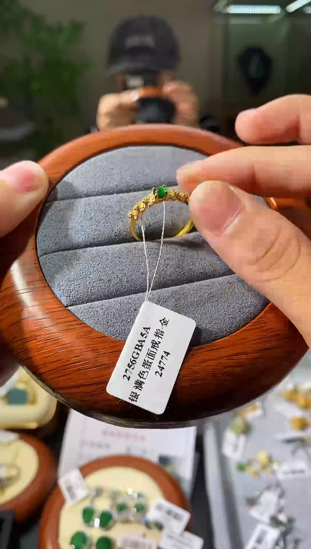 【闪购商品】翡翠颈饰银S925镶嵌24774戒指