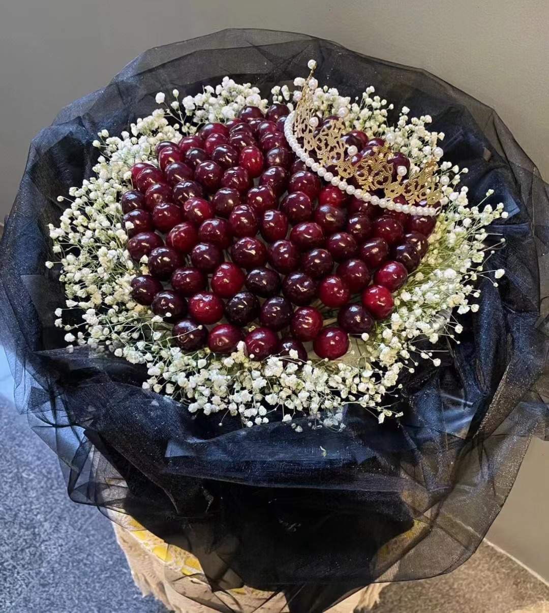 全国鲜花同城配送团购同城配送上门52颗车厘子水果花束花束礼物