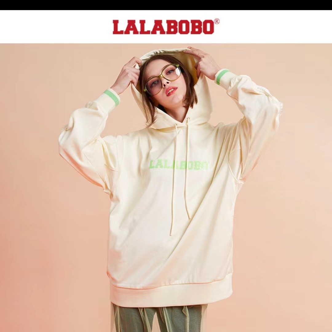 石家庄（不退不换）LALABOBO抽褶连帽卫衣L20A-WSTS12