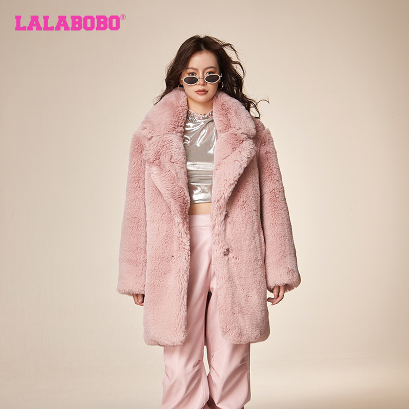 石家庄（不退不换）LABO冬季长毛绒翻领毛绒外套LBCD-WSDR46