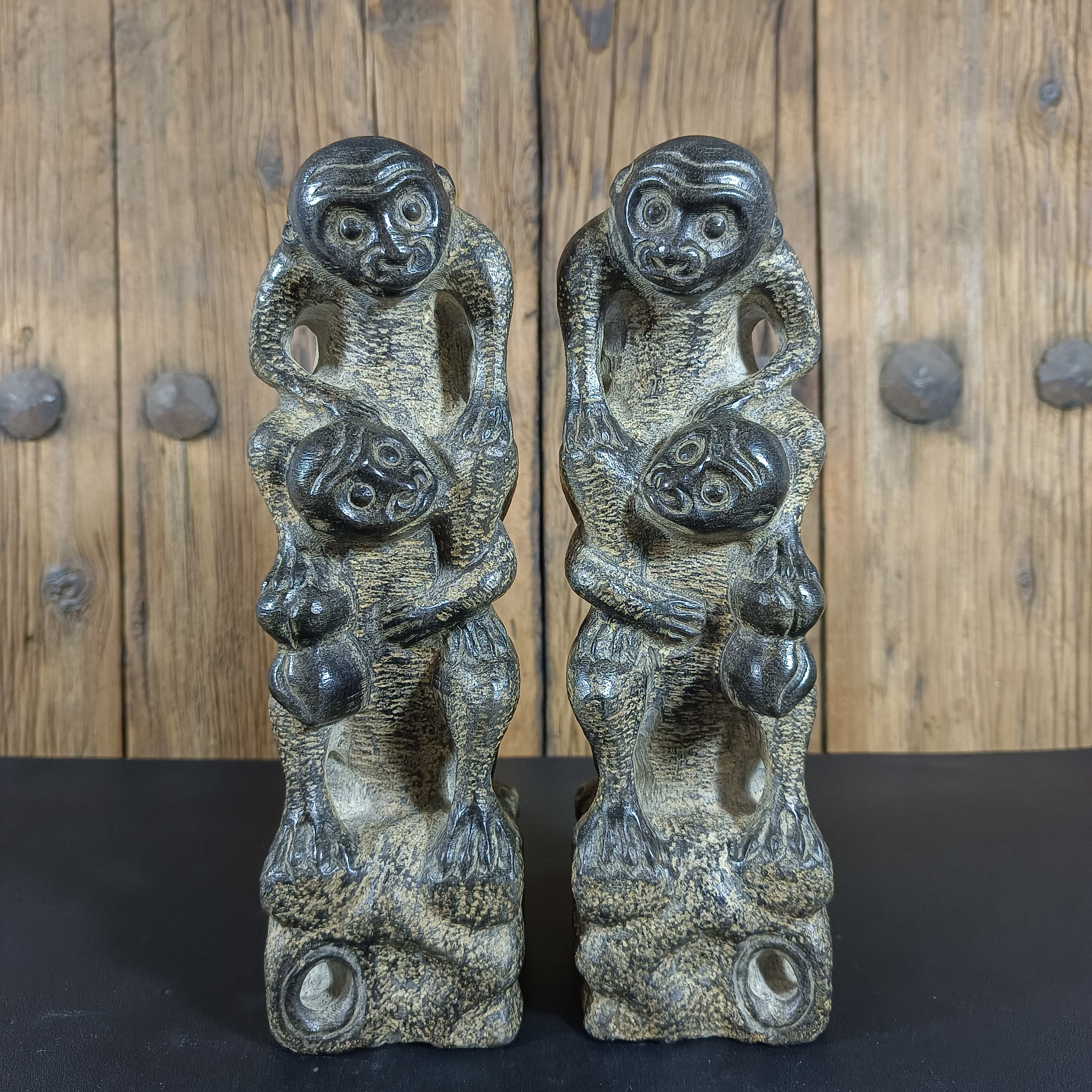 青石雕刻山西石雕猴子摆件