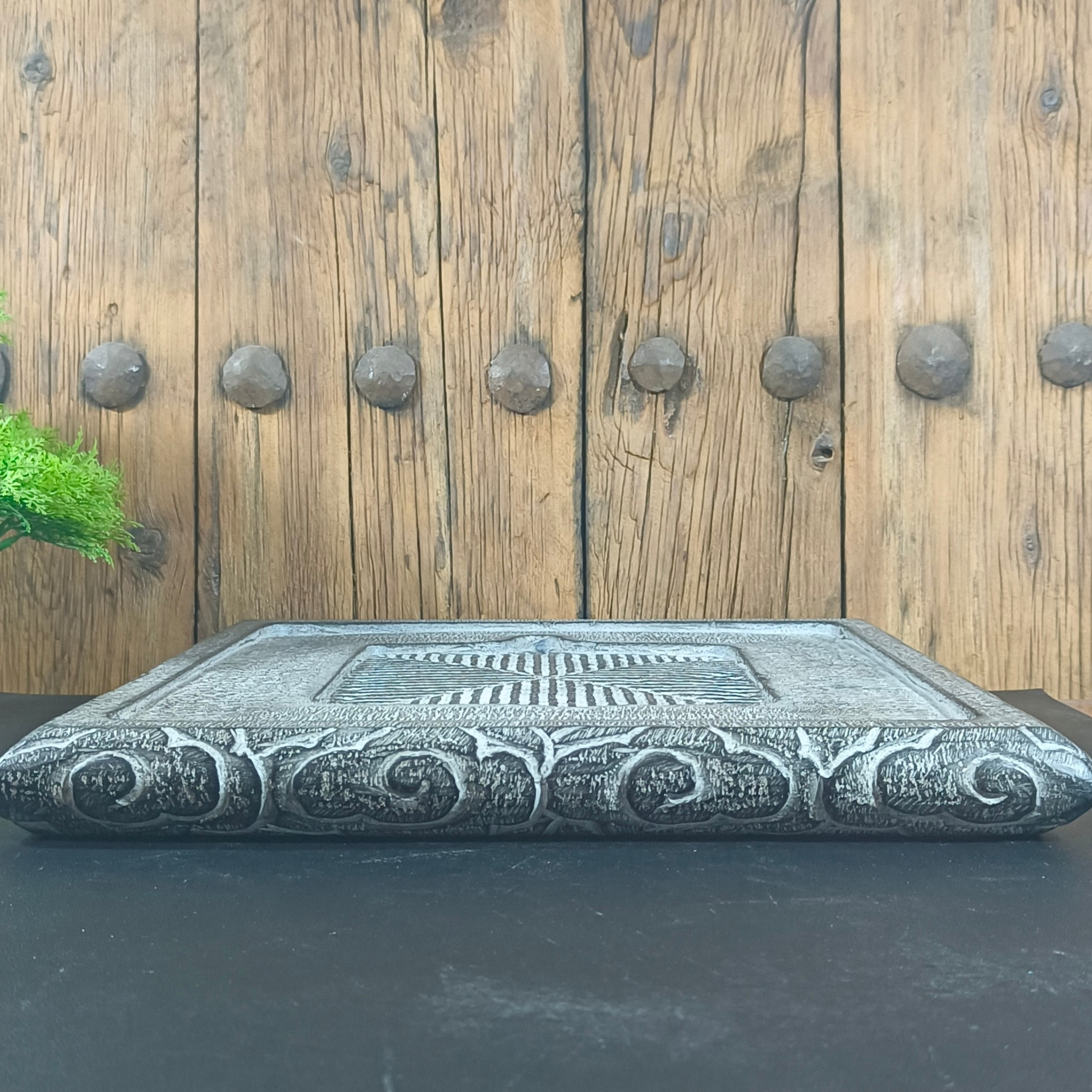 青石雕刻流水茶盘茶台