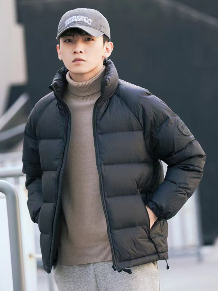 雅鹿轻薄鸭绒羽绒服男冬季加绒加厚保暖外套休闲宽松防寒面包服羽