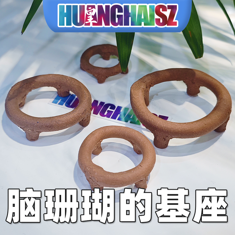 皇海四脚基座脑珊瑚基座圆圈基座高脚水晶脑珊瑚繁殖叠高垫高基座