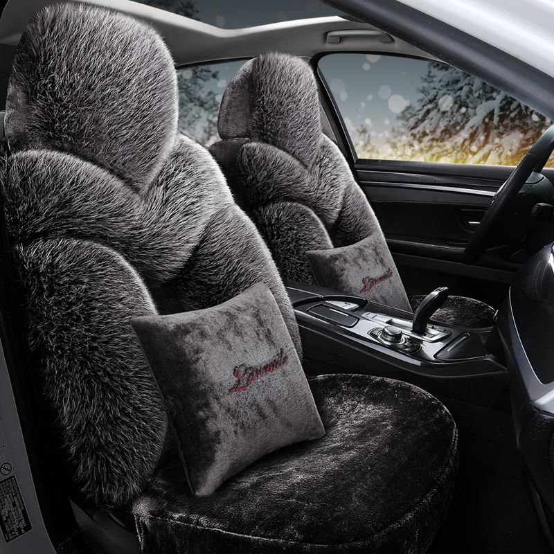 汽车座套冬天毛垫保暖冬季长毛绒坐椅套专用全包羽绒棉小车座垫套