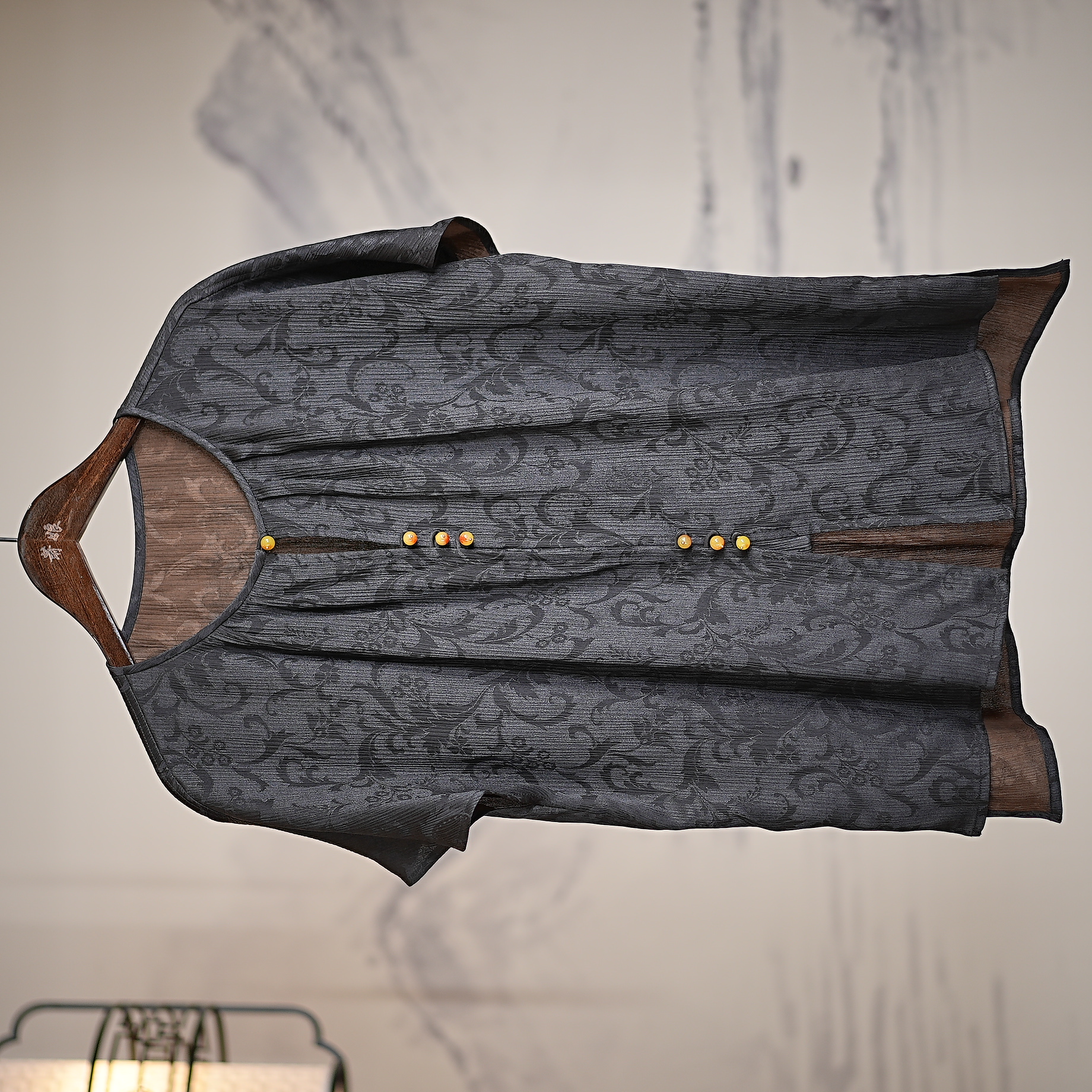 萧娘【玄武】香云纱上衣女新中式宽松复古国风时尚桑蚕丝中国风877