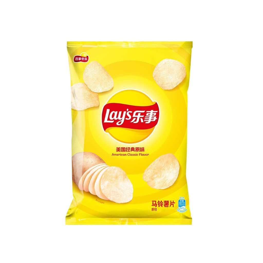 乐事 六六大顺美国经典原味马铃薯片 70g/袋