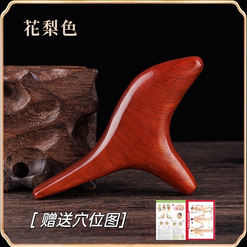 {工厂直供}木质三角雀按摩工具家用足底手部头部多功能点穴工具