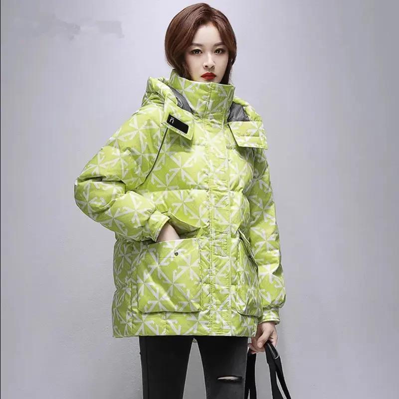 中长款羽绒羽绒服女款2023年冬季新款时尚立领连帽