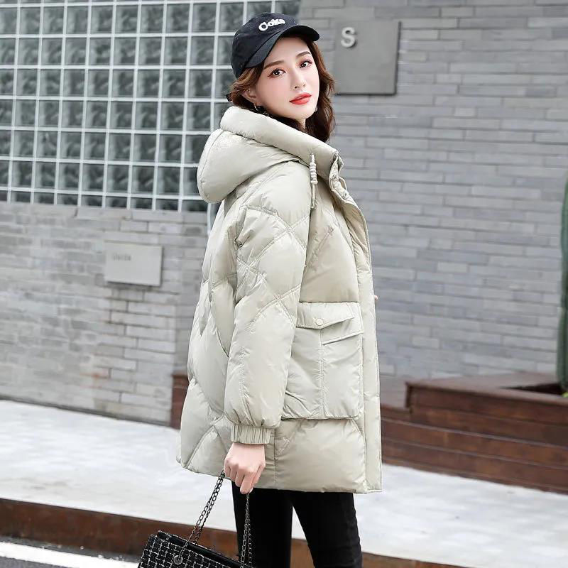 羽绒服加厚羽绒服2023年新款女冬季小款中长大码女款冬季宽