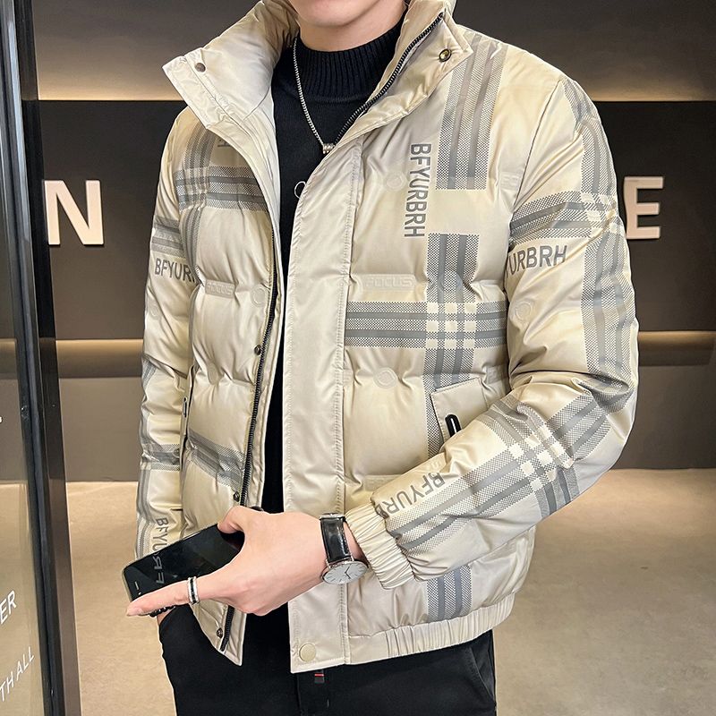 冬季立领羽绒服男士青少年潮流帅气高档轻薄保暖外套羽绒防