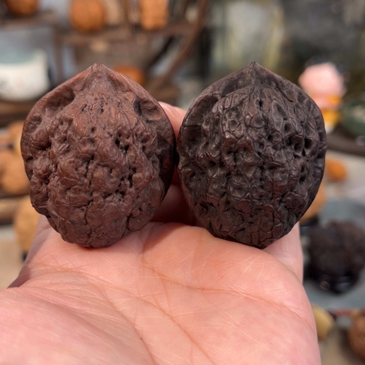 【闪购商品】文玩核桃把件山***瑟30号芭蕉扇