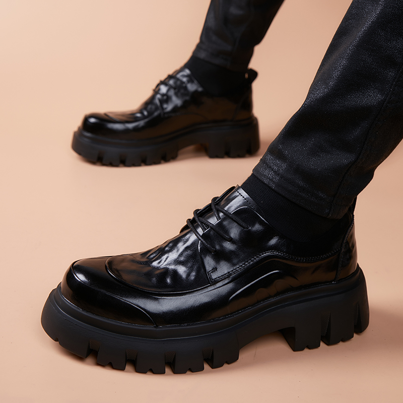 厚底皮鞋男士2025秋季新款商务正装鞋年轻轻奢英伦风真皮休闲男鞋
