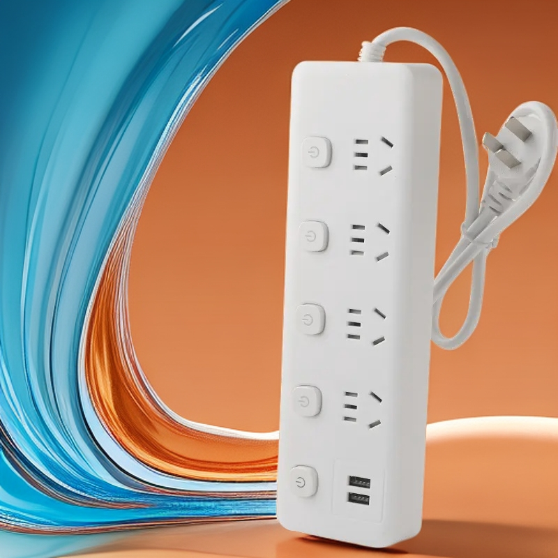 米用多功能插座家用插排插线板功率多孔拖线接线板功率2USB纯铜芯