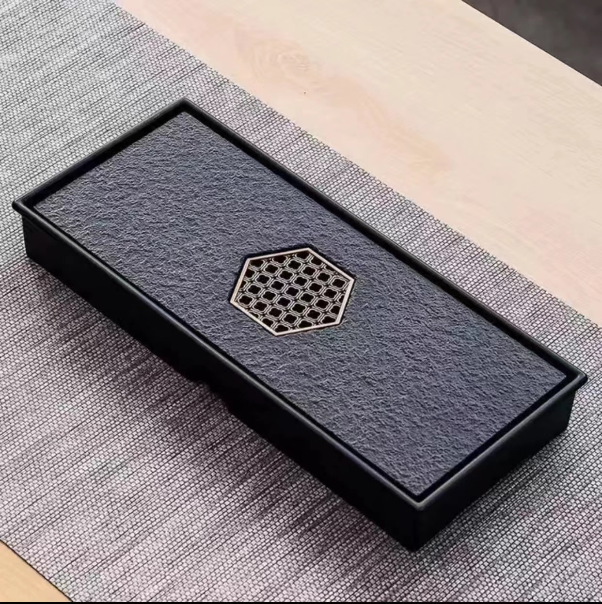 仿乌金石茶盘家用旅行新款茶具托盘沥水小型干泡台茶台