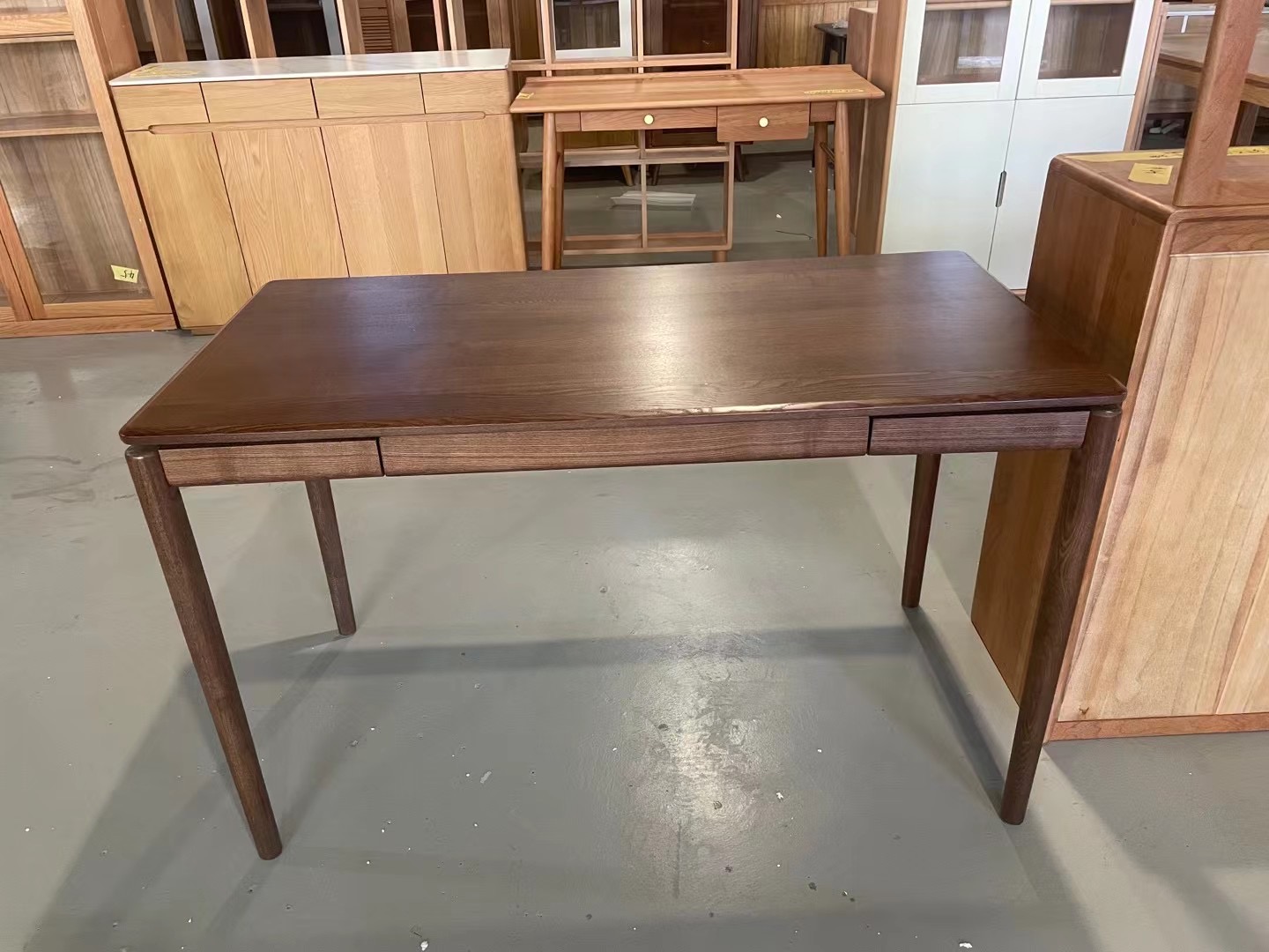 水曲柳1.0米学习桌，100*60*73.5