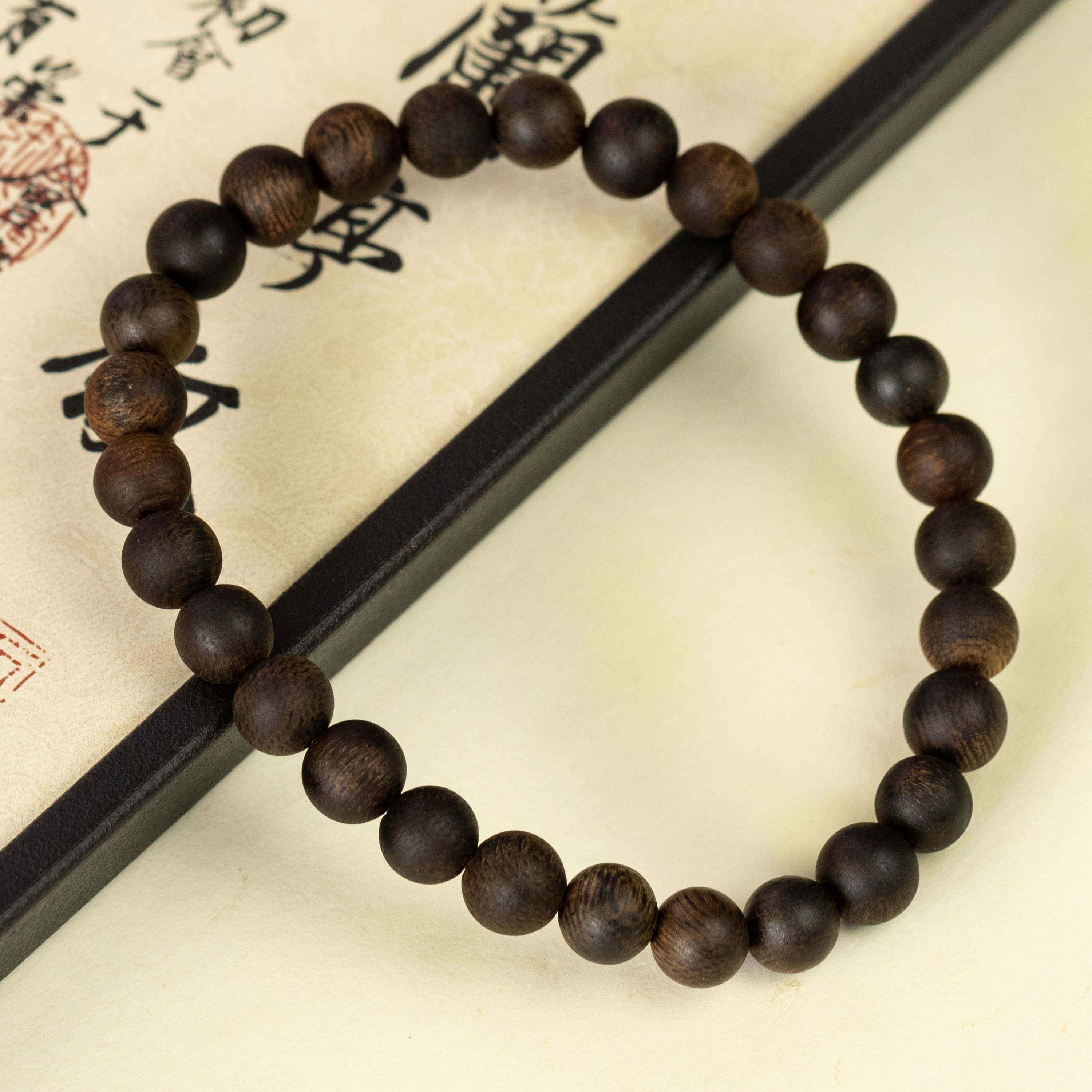 白奇楠沉香6mm素圈单圈手串 C11070182