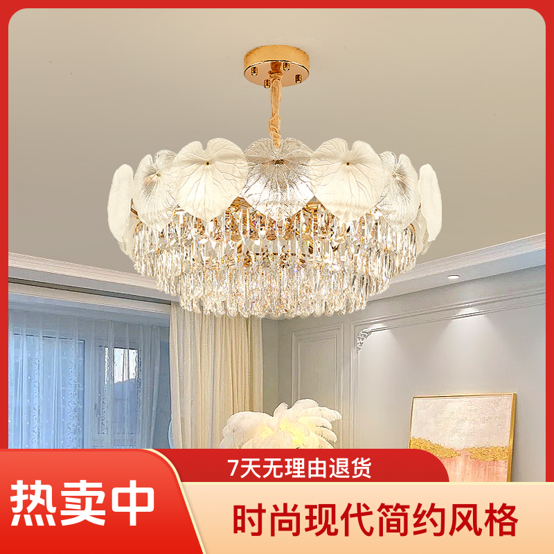 法式水晶吊灯具现代轻奢2025年新款设计师大气网红卧室客厅现货