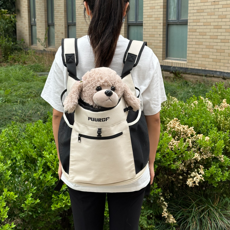 PUUROF双肩猫包外出便携网纱透气背包中小型猫窝出行宠物必备物品