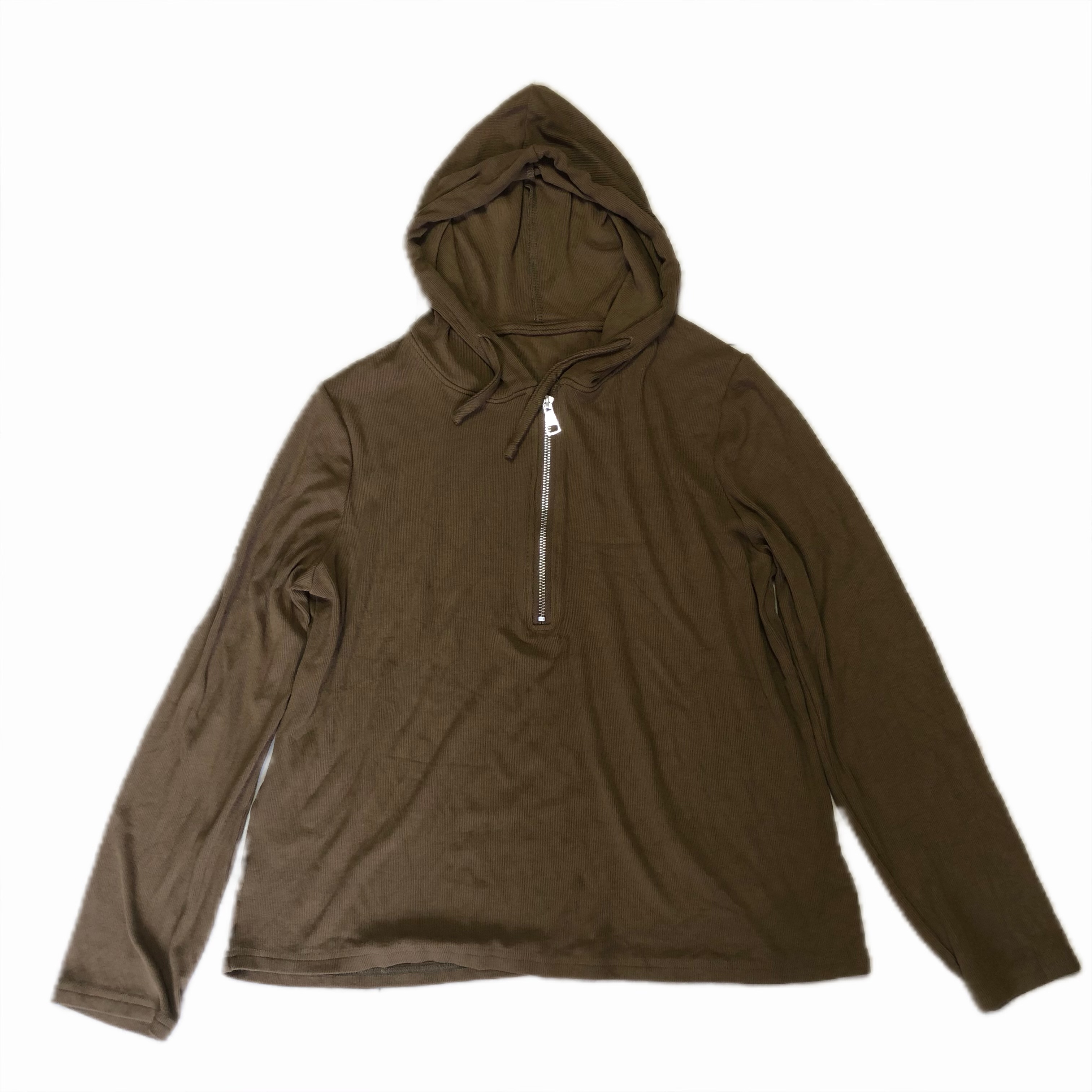 女装时尚套头半拉链连帽衫