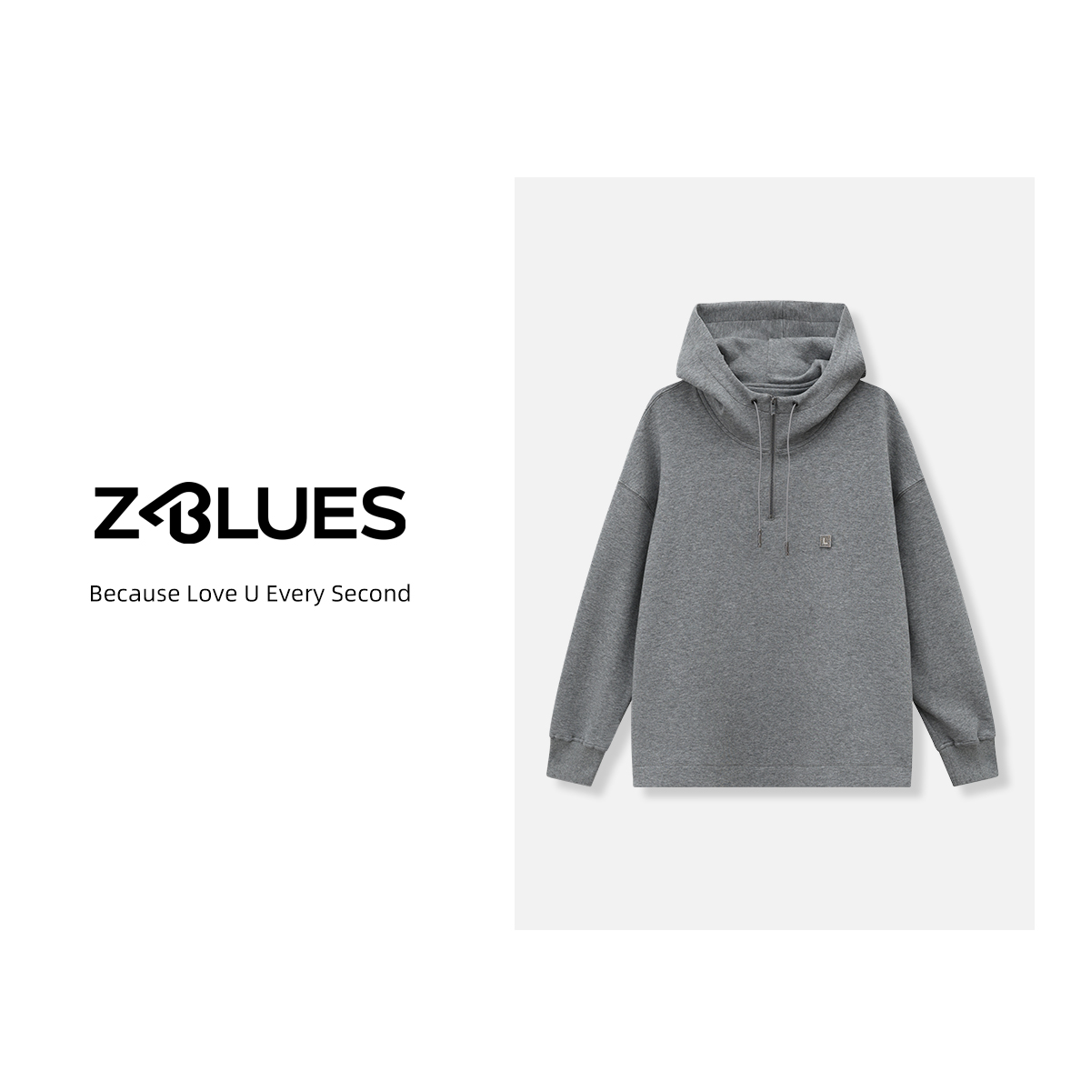 Z.blues【蝉鸣夏日长】律动莫兰迪穿搭美式宽松连帽卫衣YZXFJ004