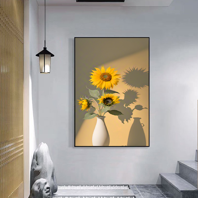 【画为峰】治愈温馨太阳花向日葵客厅装饰画玄关卧室光影花卉挂画