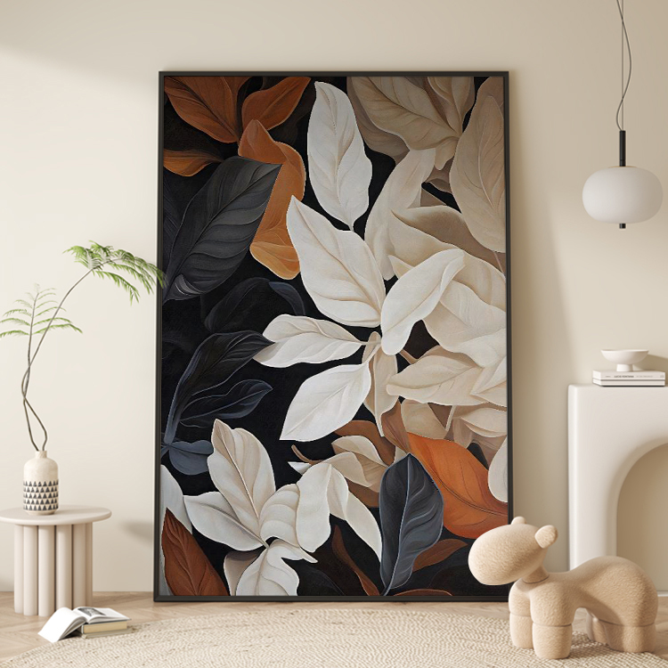 客厅花卉壁画现代轻奢艺术装饰画轻奢沙发背景墙挂画落地画100150