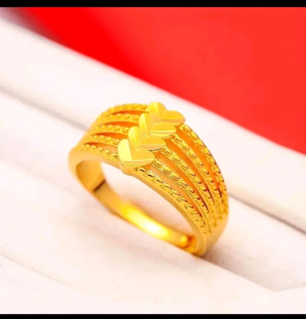 铜合金戒指 百搭时尚不掉色女士五线四星女戒轻奢饰品指环