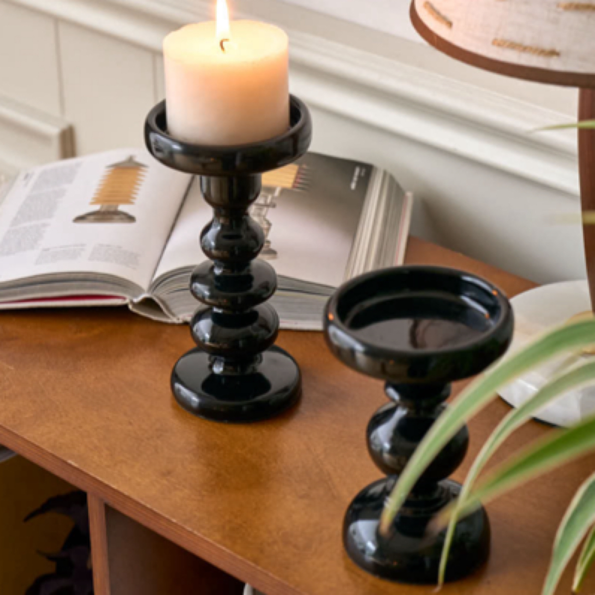 法式中古香薰蜡烛台玄关电视柜小夜灯摆件