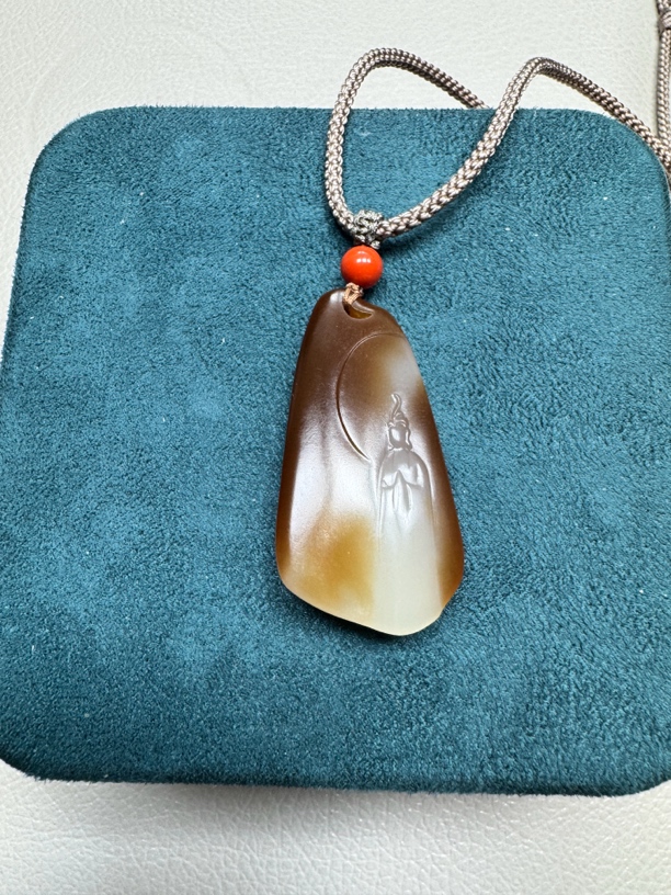 和田玉糖白无相观音