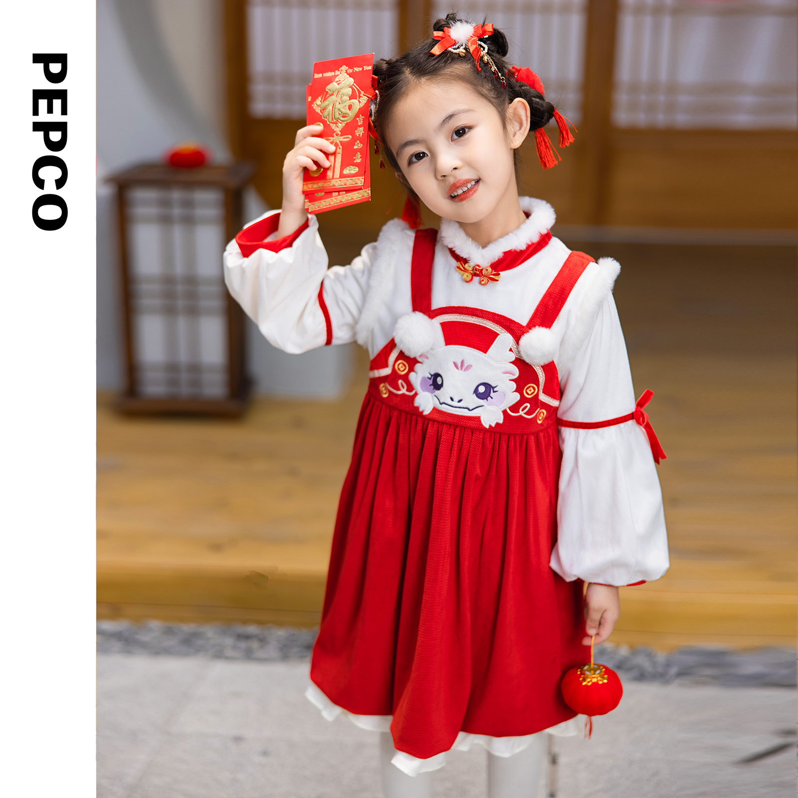 小猪班纳童装春装儿童裙子中大童女童连衣裙女孩连身裙822411308