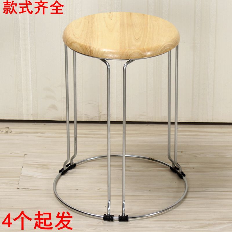 凳子家用加厚成人实木钢筋凳子时尚创意餐桌圆凳客厅板凳简易包邮