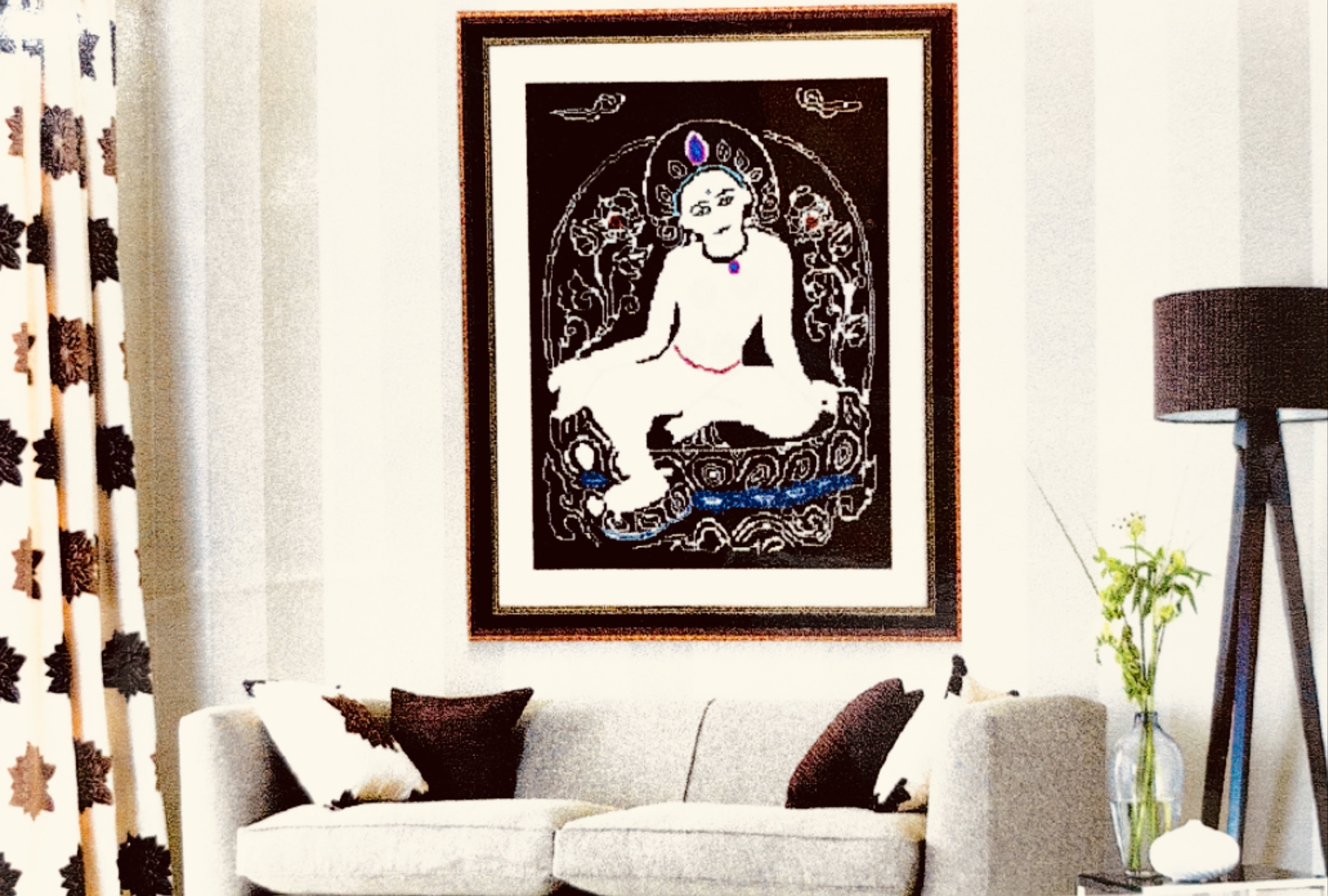 珍珠佛像 钻石画 58×76