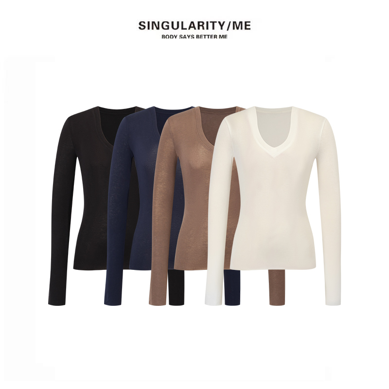 Singularity Me 9S 73024 莱赛尔V领亲肤打底衫
