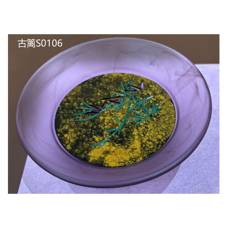 【陶珊居】紫色琉璃壶承（古篱S0106）