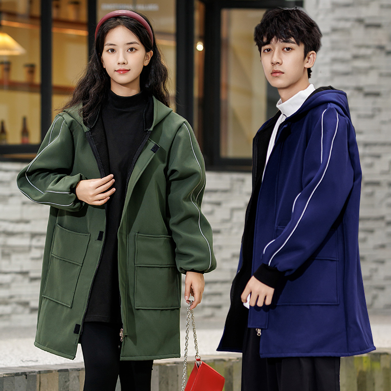 围裙家用厨房秋冬长袖防水加绒加厚保暖罩衣女大人工作服定制logo