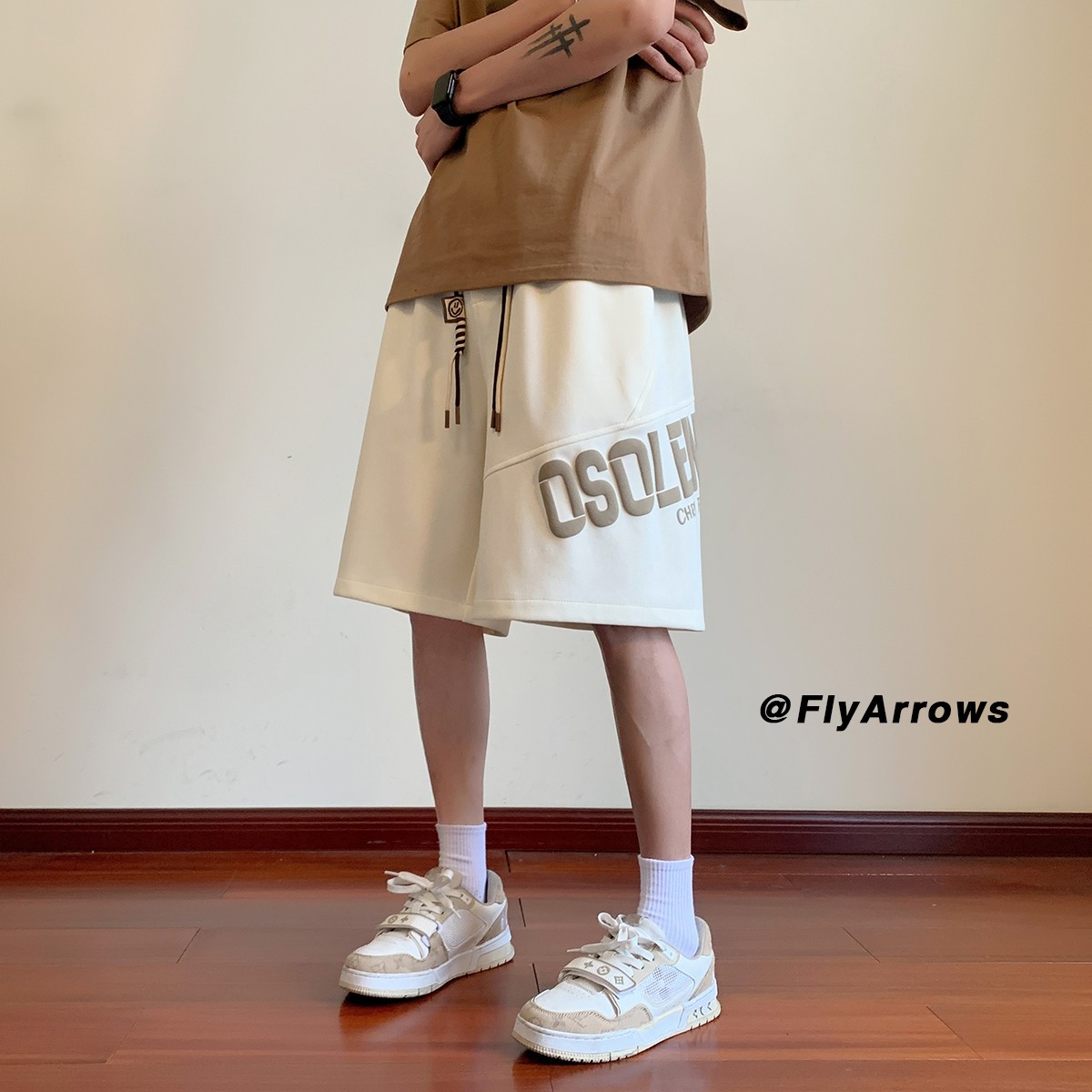 美式高街运动短裤男夏季薄款ins裤子潮牌大码直筒宽松休闲五分裤
