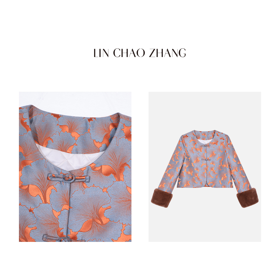 火烧云【爱某仕橙】提花国风外套 LW240048